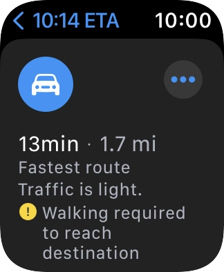 Press the required route.