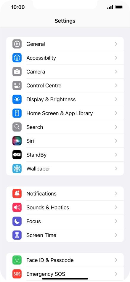 Press Face ID & Passcode.