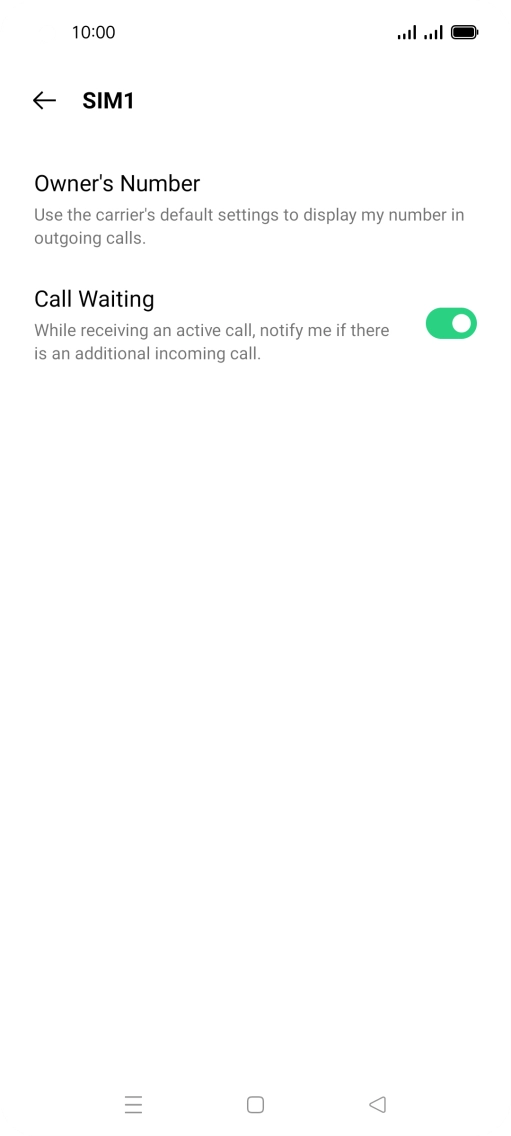 Press the indicator next to 