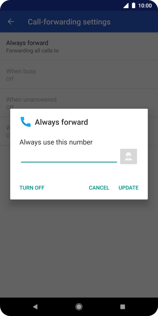 Press TURN OFF.