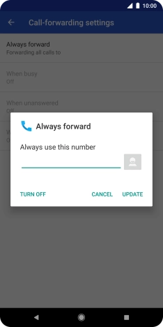 Press TURN OFF.