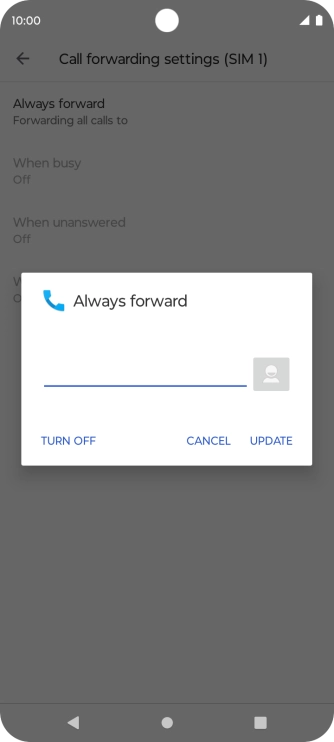 Press TURN OFF.