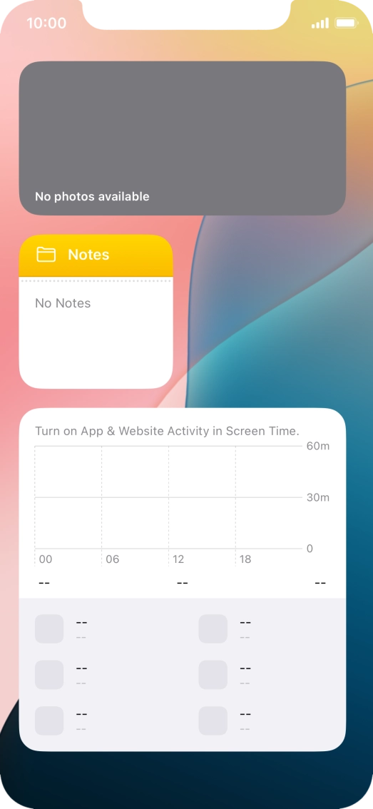 Press and hold the required Widget Stack.