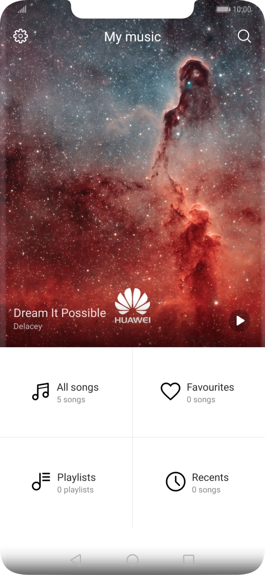 Press All songs.