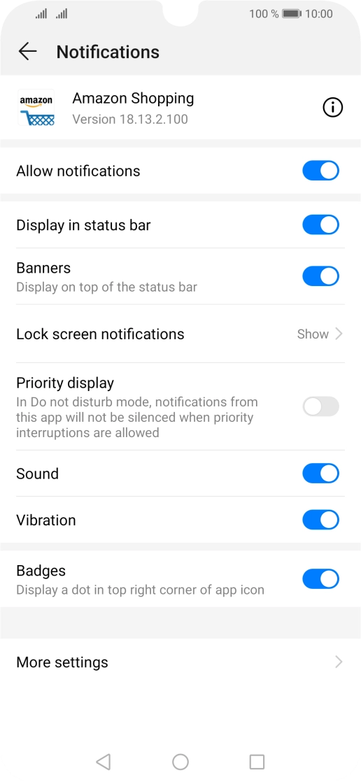 Press the indicator next to 