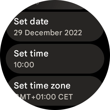 Press Set date.