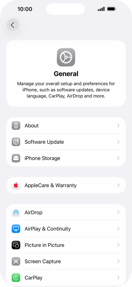 Press Software Update. If a new software version is available, it's displayed. Follow the instructions on the screen to update the phone software.