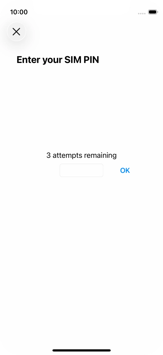 If your SIM is locked, key in your PIN and press OK. The default PIN is 1111.