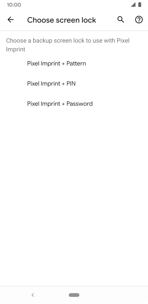 Press the required phone lock code and follow the instructions on the screen to create an additional phone lock code.
