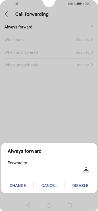 Press DISABLE.