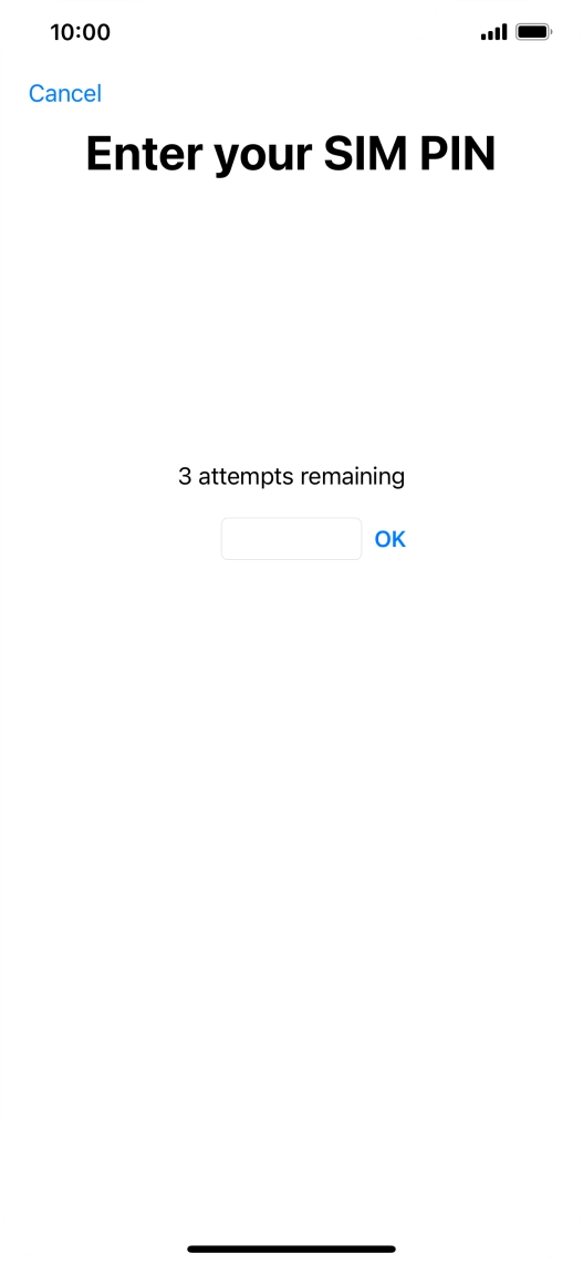 If your SIM is locked, key in your PIN and press OK. The default PIN is 1111.