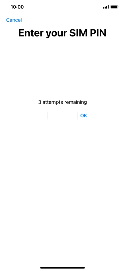 If your SIM is locked, key in your PIN and press OK. The default PIN is 1111.