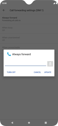 Press TURN OFF.