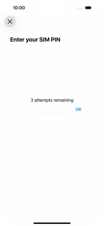 If your SIM is locked, key in your PIN and press OK. The default PIN is 1111.