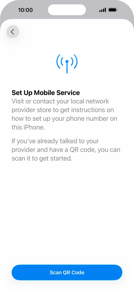 Press Scan QR Code.