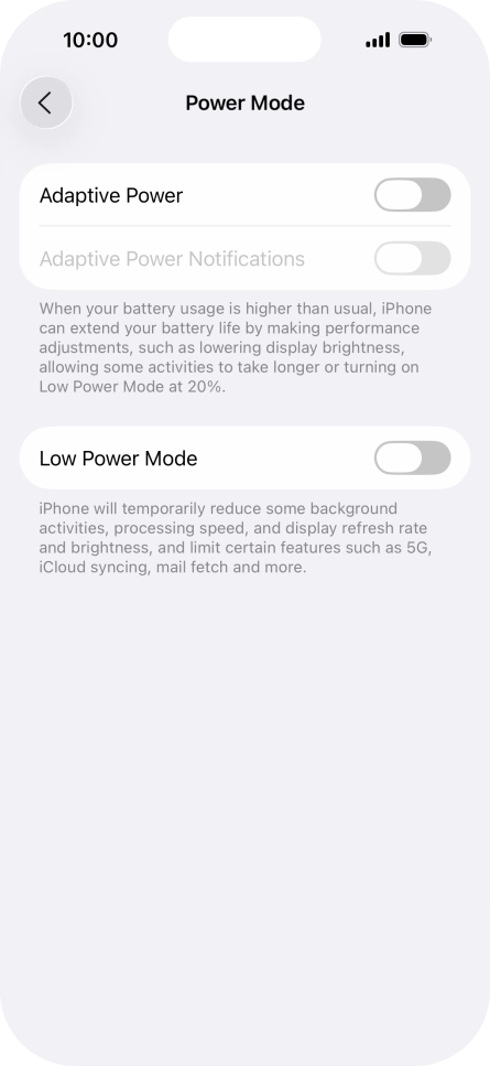 Press the indicator next to 