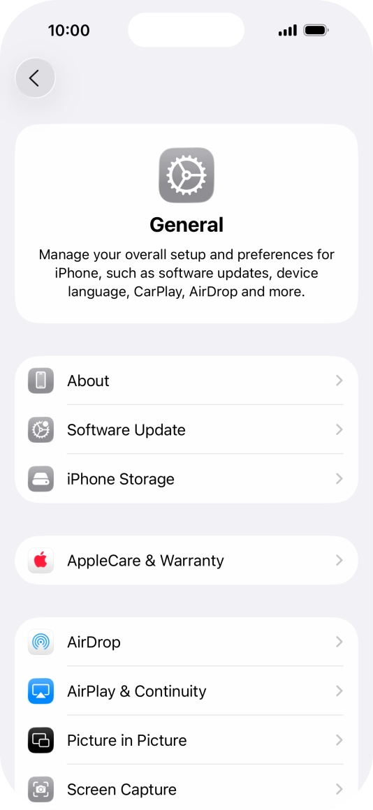 Press Software Update. If a new software version is available, it's displayed. Follow the instructions on the screen to update the phone software.