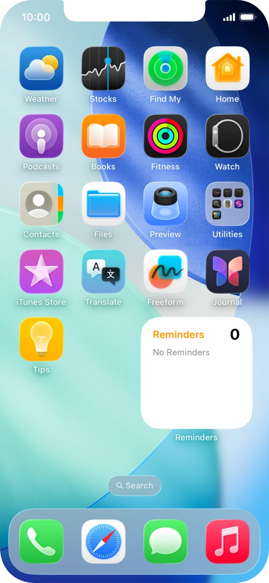 If you're using a Widget Stack: slide up or down on the stack to select the required widget.