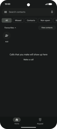 Press the menu icon.