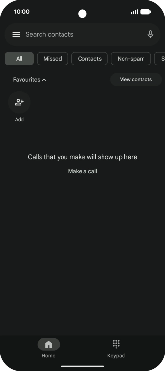 Press the menu icon.