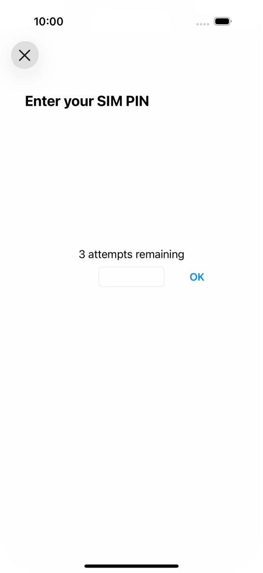 If your SIM is locked, key in your PIN and press OK. The default PIN is 1111.