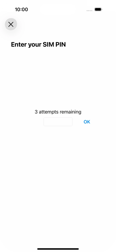 If your SIM is locked, key in your PIN and press OK. The default PIN is 1111.