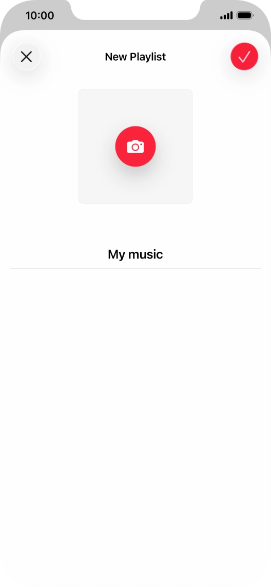 Press the confirm icon.