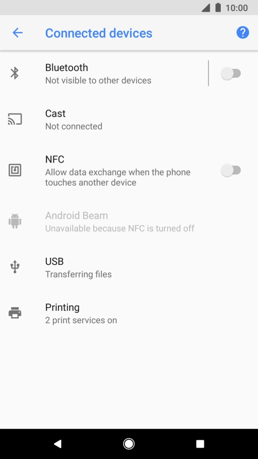 Press Bluetooth.