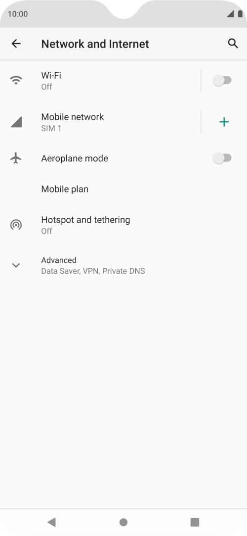 Press Mobile network.