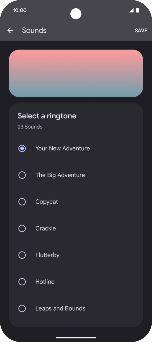 Press the required ring tones to hear them.