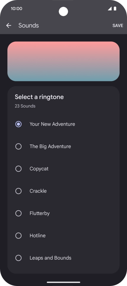 Press the required ring tones to hear them.