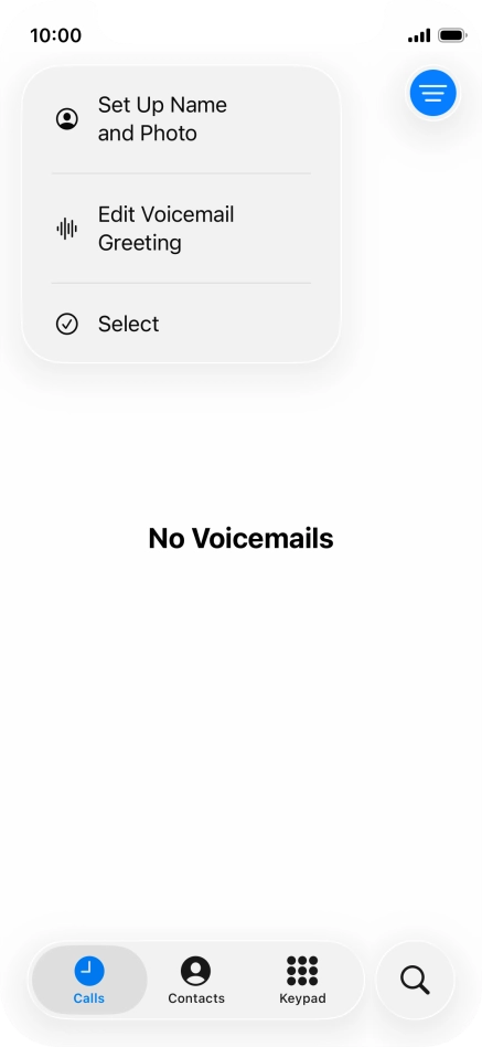 Press Edit Voicemail Greeting.