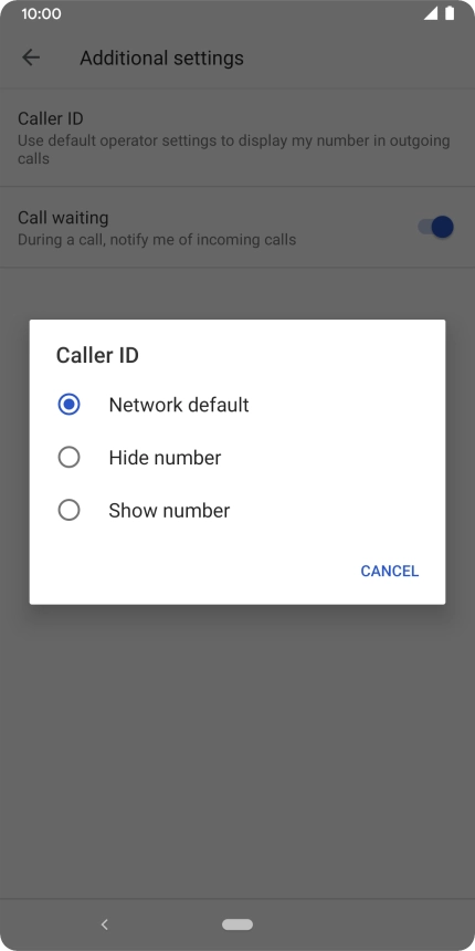 Press Show number to turn on caller identification.