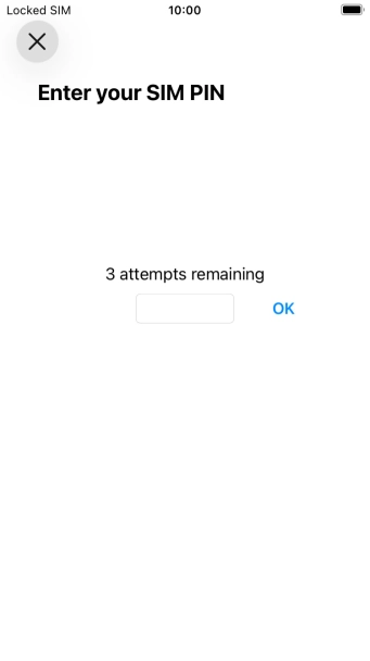 If your SIM is locked, key in your PIN and press OK. The default PIN is 1111.