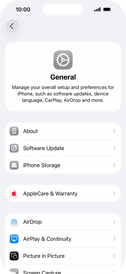 Press Software Update. If a new software version is available, it's displayed. Follow the instructions on the screen to update the phone software.