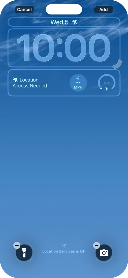 To customise the way the lock screen date is displayed, press the date widget and follow the instructions on the screen to find the required widget display mode.