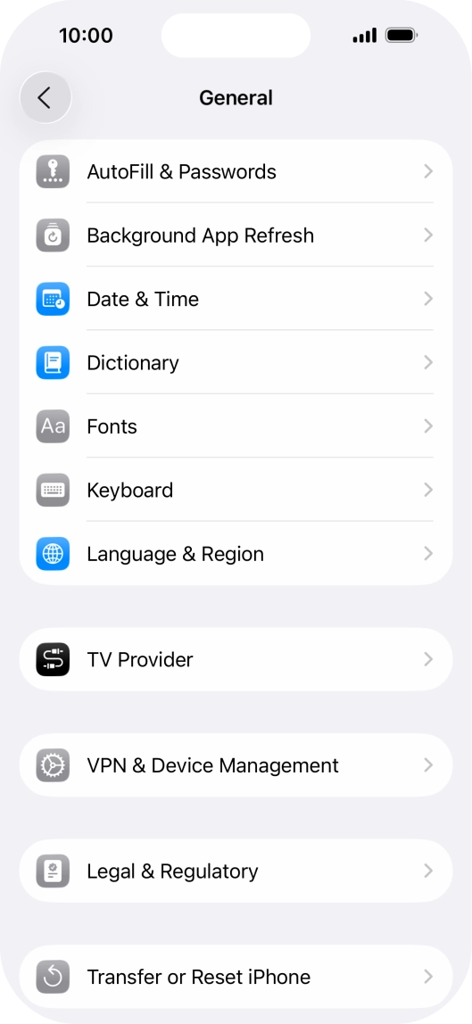 Press Transfer or Reset iPhone.