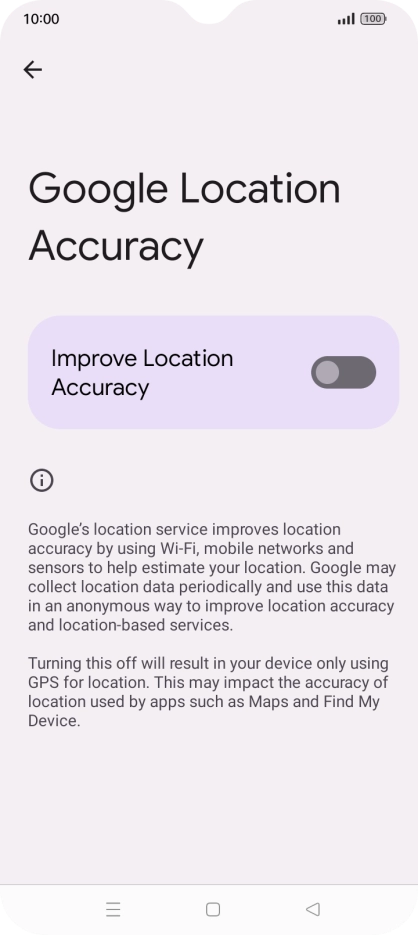 If you press the indicator next to 