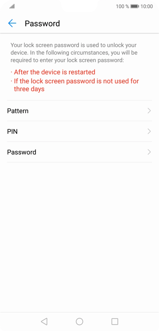 Press the required phone lock code and follow the instructions on the screen to create an additional phone lock code.