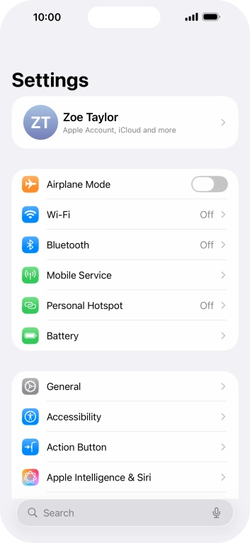 Press Personal Hotspot.
