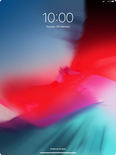Slide your finger upwards starting from the bottom of the screen.