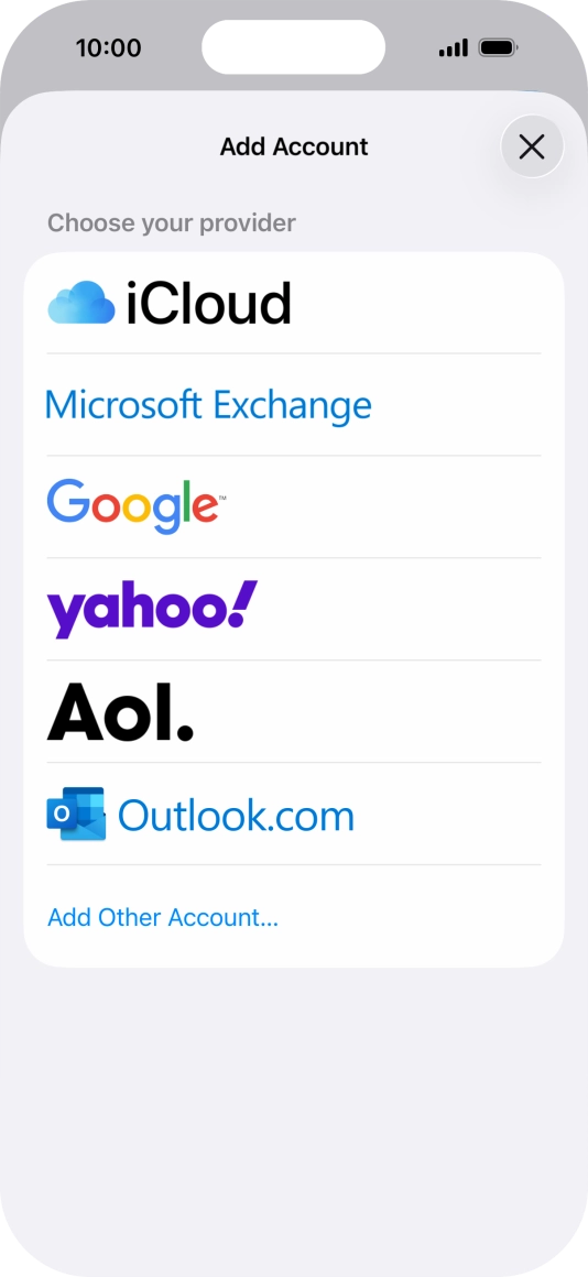 Press Add Other Account....