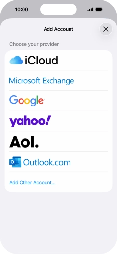 Press Add Other Account....