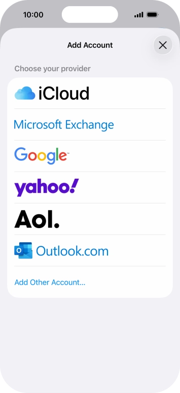 Press Add Other Account....