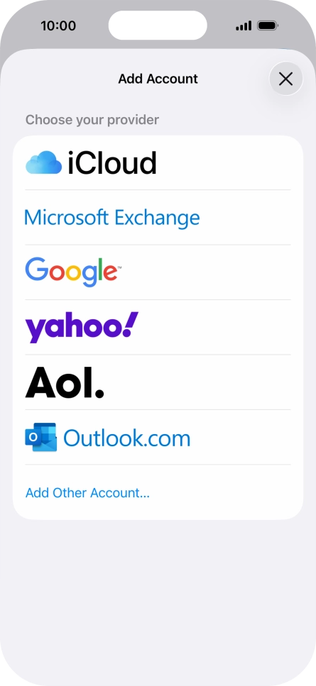 Press Add Other Account....