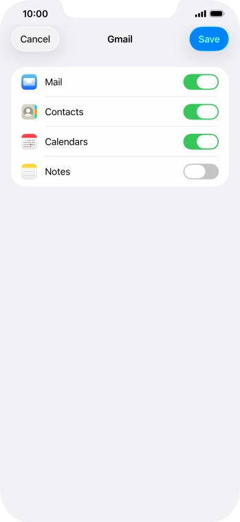 If this screen is displayed, you email account has been recognised and set up automatically. Follow the instructions on the screen to key in more information and finish setting up your phone.