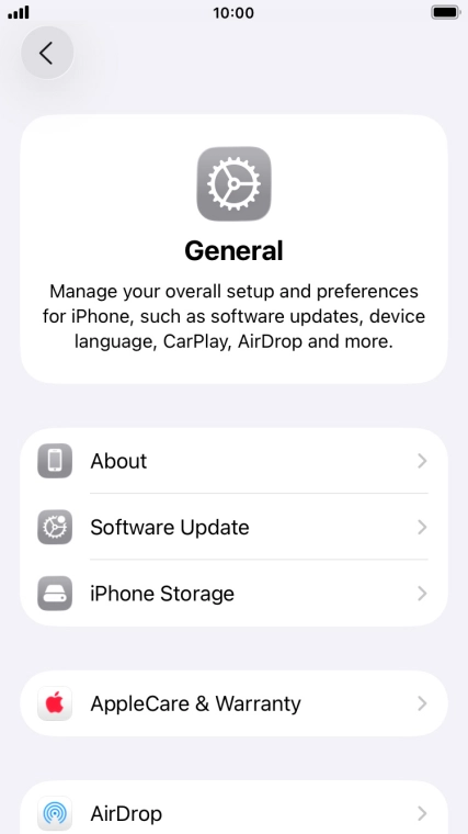 Press Software Update. If a new software version is available, it's displayed. Follow the instructions on the screen to update the phone software.