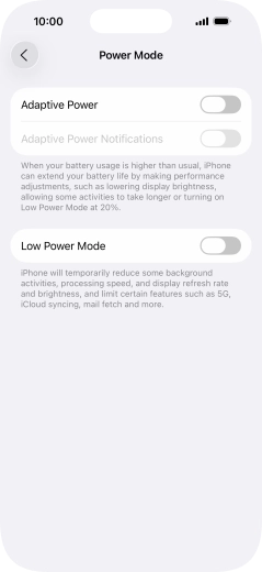 Press the indicator next to 