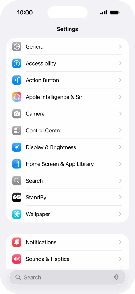 Press Apple Intelligence & Siri.
