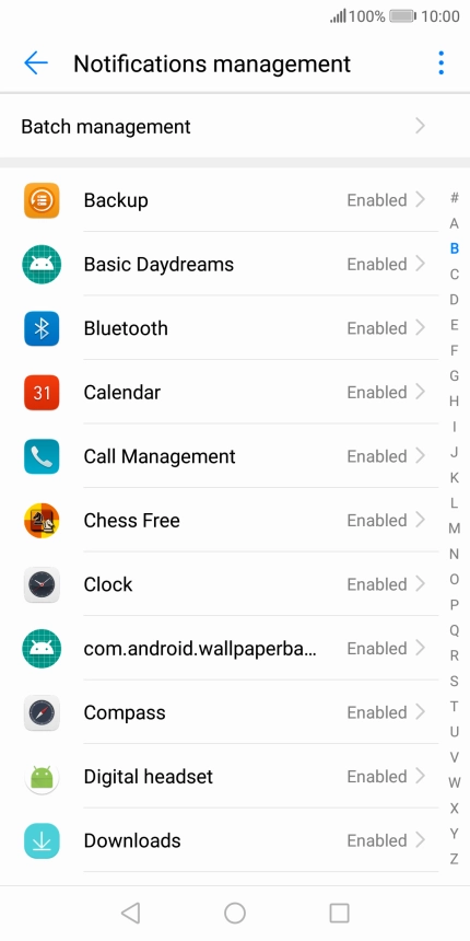 Press the required app.